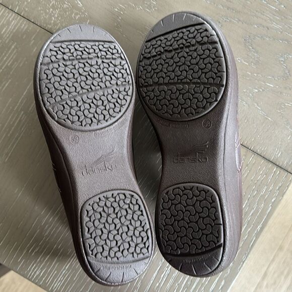 Dansko Women’s Abigail Brown Leather Slip On Clogs Nursing Comfort Shoes Size 38 - Picture 8 of 12